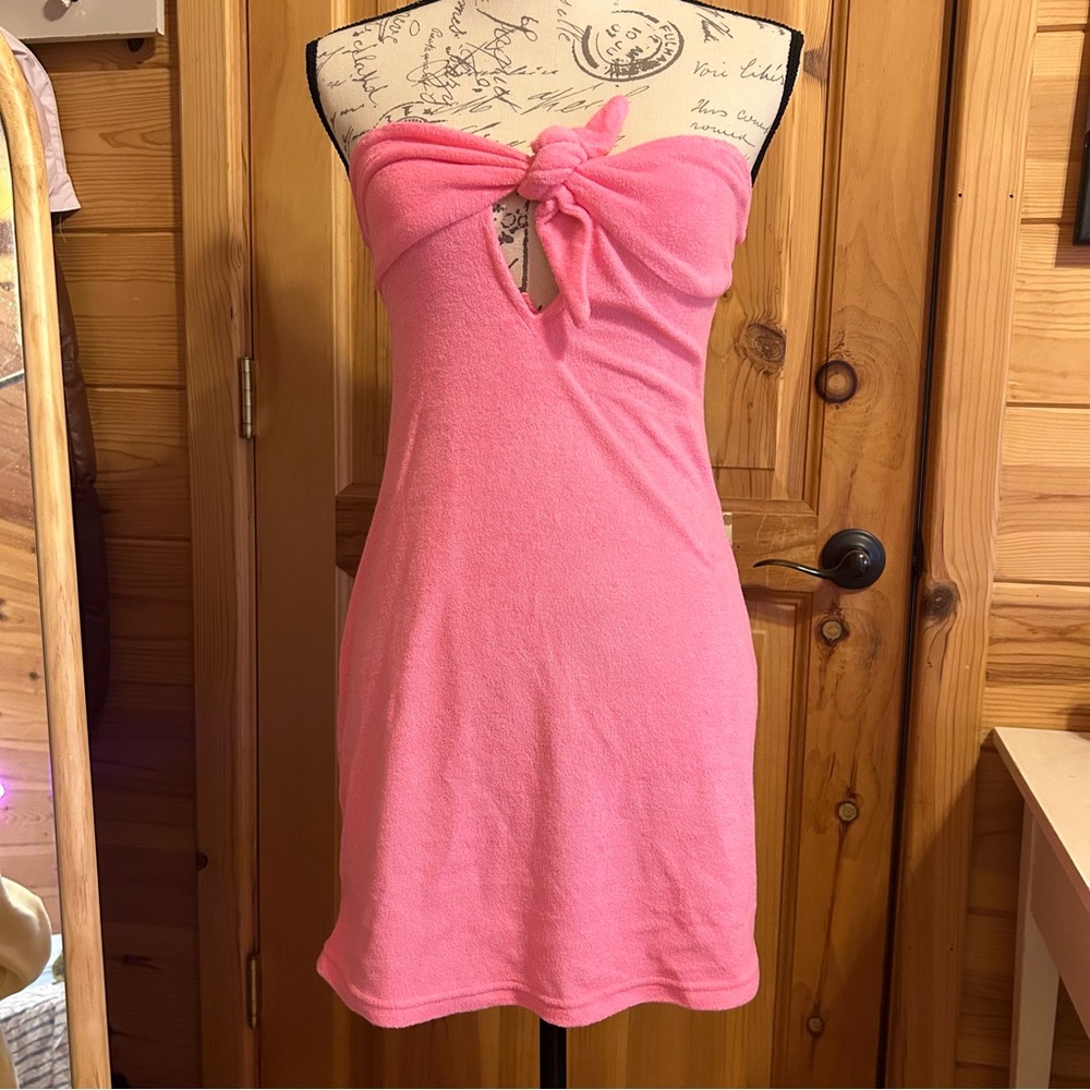 Urban Outfitters Strapless Terry-Cloth Dress